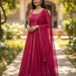 Fuchsia / Magenta -  Dupion Silk Lehenga Set - Garba / Dandia , Mehndi / Sangeet / Weddings - Size UK 12 (38" Bust) Adjustable to Size 14 - UK Stock - 24h Dispatch - AF2506 09TY25