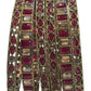 Antique Gold Finish FUCHSIA / MAGENTA  Reverse Stone Bangles (Set of 6) - Mix N Match - SR219R