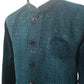 Teal Blue with Self Sequins Fully Embroidered  Soft Sherwani Set - UK Stock - 24h Dispatch - Spark18 JY 0324