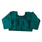 Jade Green - Silky Saree blouse with cups,  Long Sleeves, High Back - 38" - UK Stock - Quick Delivery - RNK - R231F-A