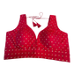 40" / UK 14 - Fuchsia - Silky Designer Saree blouse with cups,  Sleeveless - UK Stock - Quick Delivery - RNK - R717 KV