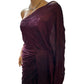 Wine - Fancy Embroidered Saree with Blouse Piece - UK stock - 24hr Dispatch - SP250606 TY