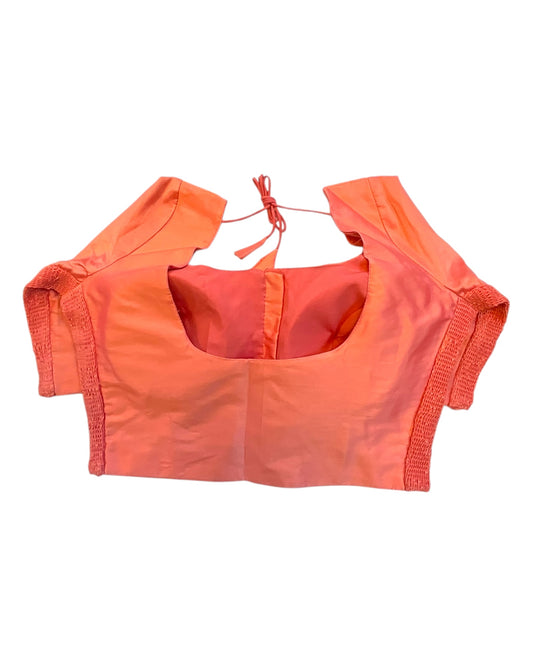 Maroon - HYBRID Silky Saree blouse - With Elastic on both side for Great fit - Size 36",38", 40" S M L  - VAM1216 Ap