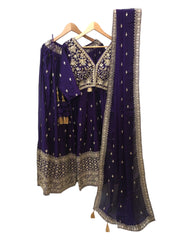Purple - Lehenga Set - Size 12(38