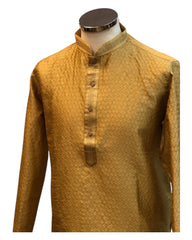 Gold - Fantastic Mens Indian Kurta set - Weddings / Walimas , Sangeet, Eid, Mehndi / Henna - NAD2403 08KA24