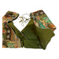 Olive / Mehndi / Henna Green - Banarasi Brocade Saree / Lehenga blouse - 36" Bust (UK 10) Can be let out to size 12  - VFJ204 01KP25