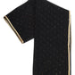 Black - Ladies Net Dupatta with Gold Lace Border  & Diamante - Mix N Match -  VC2501 T0125