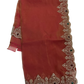 Coral Pink - Rich Saree with Stone Work and Blouse Piece - UK stock - 24hr Dispatch - RS2502 TH