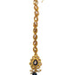 Navy Blue - Gold Finish Small Size Tika Head Piece - Indian Ladies Fashion Jewellery - AE2433 11Vp24