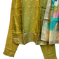 UK 12 / 38" - Olive Green - Silky Ladies Trousers Suit - Sangeet / Henna / Temple - OC34091 TC
