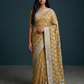 Yellow - Fancy Party Saree with Blouse Piece - UK stock - 24hr Dispatch - VFU4108  03VA26