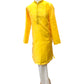 Haldi Yellow - Silky Self Brocade Mens Kurta Set - Wedding Sangeet Mehendi Haldi - SHU2309 KT 0923