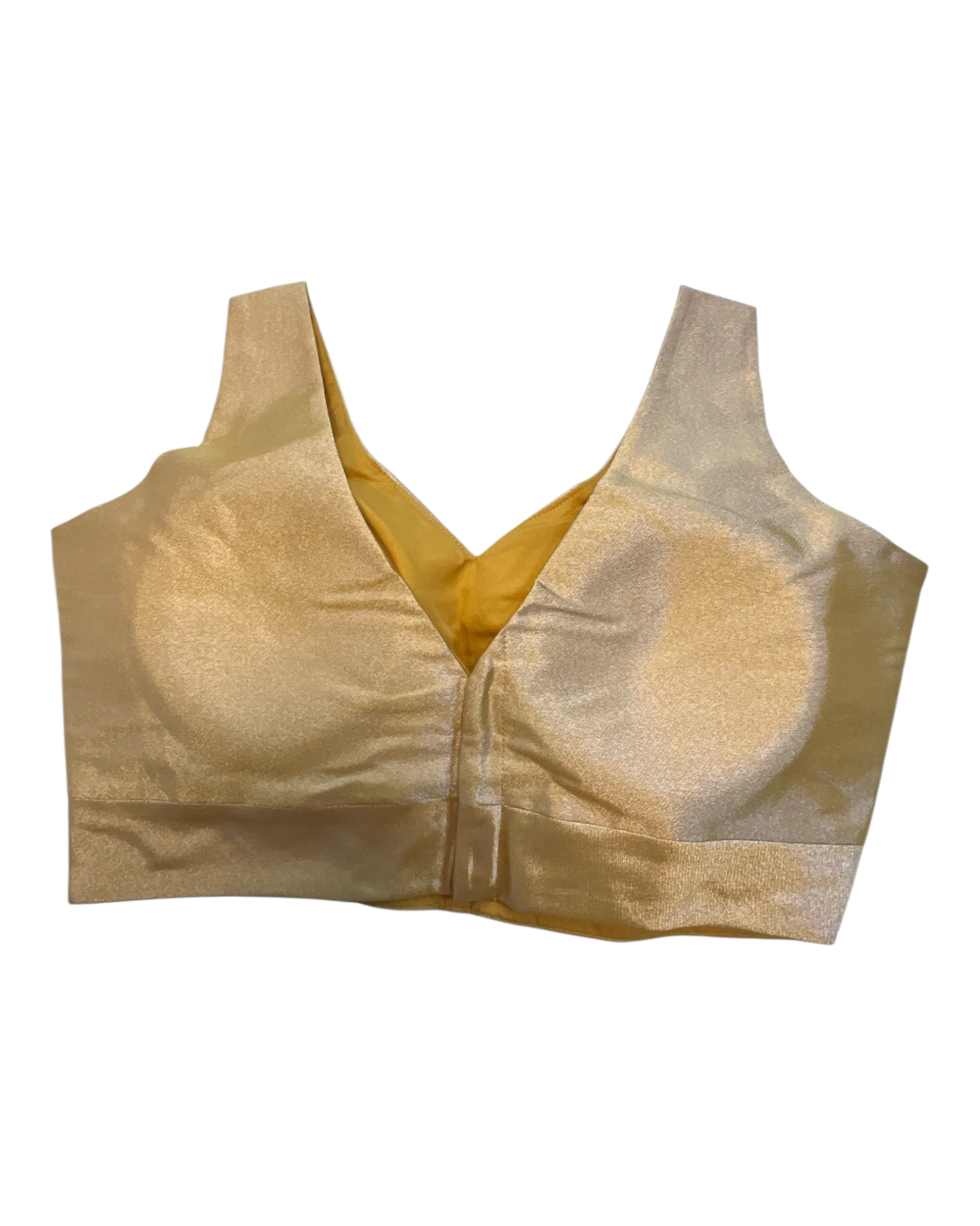 Size 40" / UK 14 - Peach - Silky Saree blouse with cups,  Sleeveless - UK Stock - Quick Delivery - RNK - R722A-KY