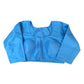 Light Blue - Silky Saree blouse with cups,  Long Sleeves, High Back - 42" - UK Stock - Quick Delivery - RNK - R231F-A