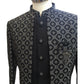 Stunning Double Layered Mens Black Sherwani - SHU2401 AY 0124