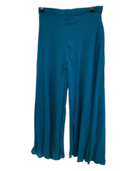 Turquoise Blue - Ladies Medium Length Top Palazzo Trousers Suit - Size 12 (38