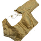 Dark Gold - HYBRID Silky Saree blouse - With Elastic on both side for Great fit - Size 36",38", 40" S M L  - VAM1216 Ap