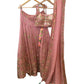 SALE - Baby Pink - Mirror Work Chiffon Designer Lehenga Set - UK Stock - 24h Dispatch - JaiSudha KYY 0124