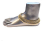 Antique Gold Finish - Ankle Chain / Payal / Paazeb - Fashion Jewellery - Bollywood - Weddings - DAJ596 24KK10