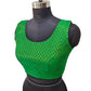 Green - Handloom Brocade Saree / Lehenga blouse - With Spare Sleeves - Size 12 (to 16) - UK Stock - AF2404 R 0623