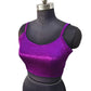 Purple  - Spaghetti Strap Gaji Silk Saree / Lehenga blouse - 38" Bust - UK 12 - Back Fasten - AF2402 A 0324