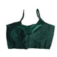 Bottle Green - Spaghetti Strap Gaji Silk Saree / Lehenga blouse - 38" Bust - UK 12 - Back Fasten - AF2402 A 0324