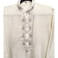 Cream- Rich Crepe Brocade Mens Indian Kurta set - Weddings / Walimas , Sangeet, Eid, Mehndi / Henna - KCS1033 06TT24
