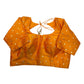34", 38" & 42" - Orange - Banarasi Brocade Saree / Lehenga Blouse -UK Stock - Quick Dispatch - X767 08Ap25