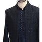 Petrol Blue - Mens Kurta Set with Rich Brocade Waistcoat  - SHU2505 TP 0325