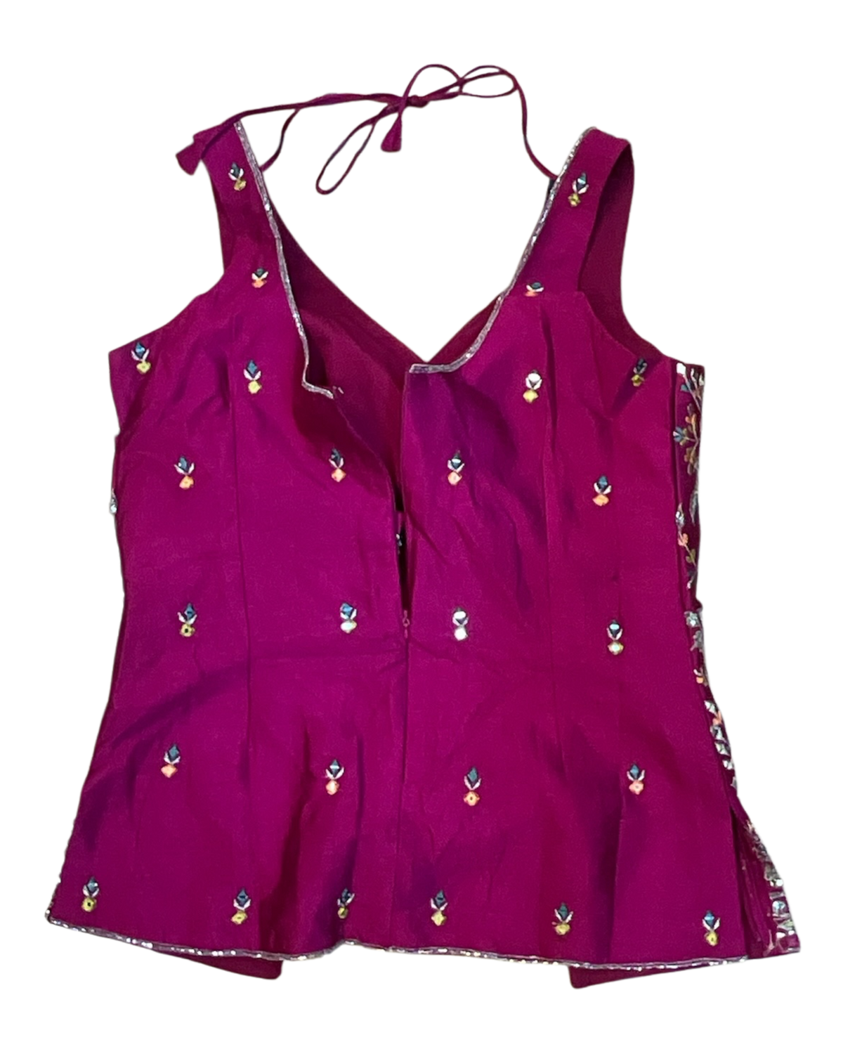 UK 12 / 38" - Fuchsia Pink - Designer Ladies Medium Length Top Palazzo Trousers Suit - UK Stock - 2/3 days delivery - VMK Zilmil RY