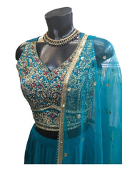 Amazing value Turquoise Blue Lehenga Set - Size 14(40