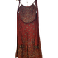 UK 10-12 / 36"- 38" - Burnt Orange / Rust - Designer Ladies Indian Short Corset / Tie Back Top Palazzo Trousers Suit - UK Stock - 2/3 days delivery - VMK Tarini AP