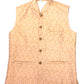 Peach - Banarasi Handloom Brocade Mens Waistcoat - KCS2304 KK 0923