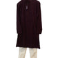 Wine Purple - Rich Sequins Lucknowi Chiffon Mens Indian Kurta Set with Smart Pants - Weddings / Walimas , Sangeet, Eid, Mehndi / Henna - YD2501 KC 0225