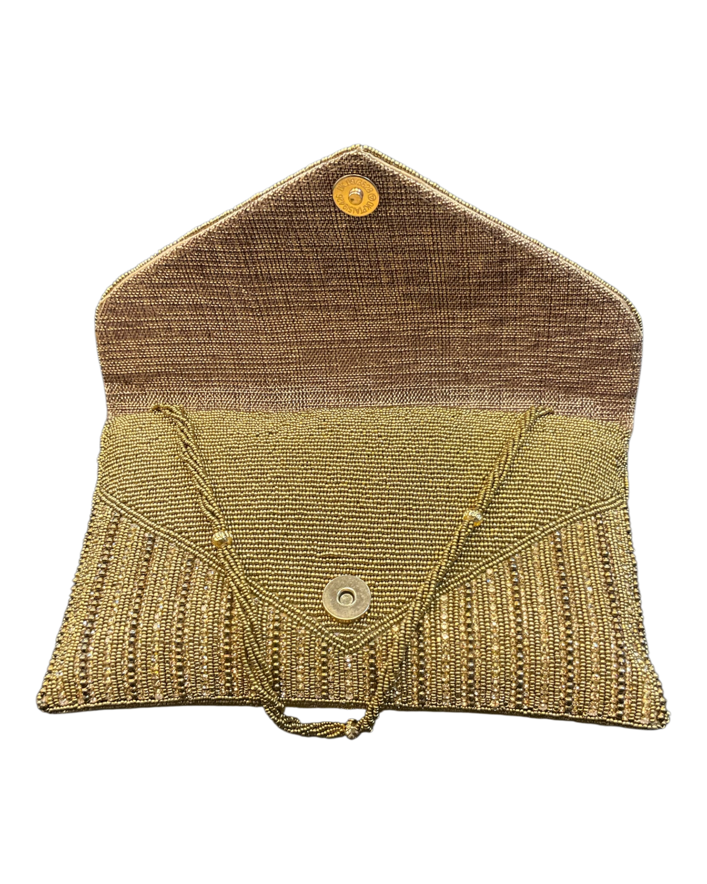 Antique Dark Gold - Rich Hand Embroidered Clutch Bag / Handbag -Bollywood / Weddings - MJ061 06KP26