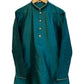 Turquoise Blue - Silky Mens Indian Kurta set - UK Stock - Ideal to Pair with a Waistcoat - VEE1095 KJ