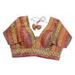 UK 16 (42 Bust) Multi Coloured - Banarasi Brocade Saree / Lehenga blouse - Can be let out to size 18  - B227 01KP25