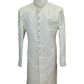Size 40" - Cream - Rich Banarasi Stone Work Sherwani with Shoulder Emroidery - BS997 08KYY25