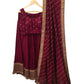Dark Magenta - Silky Lehenga Set - Weddings ,Bridesmaids, Sangeet,  Henna, Haldi - 24h Dispatch - AF2414 TT 0624