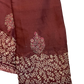 Brown - Chiffon Printed Saree with Blouse Piece - UK stock - 24hr Dispatch - LTF107 07KT26
