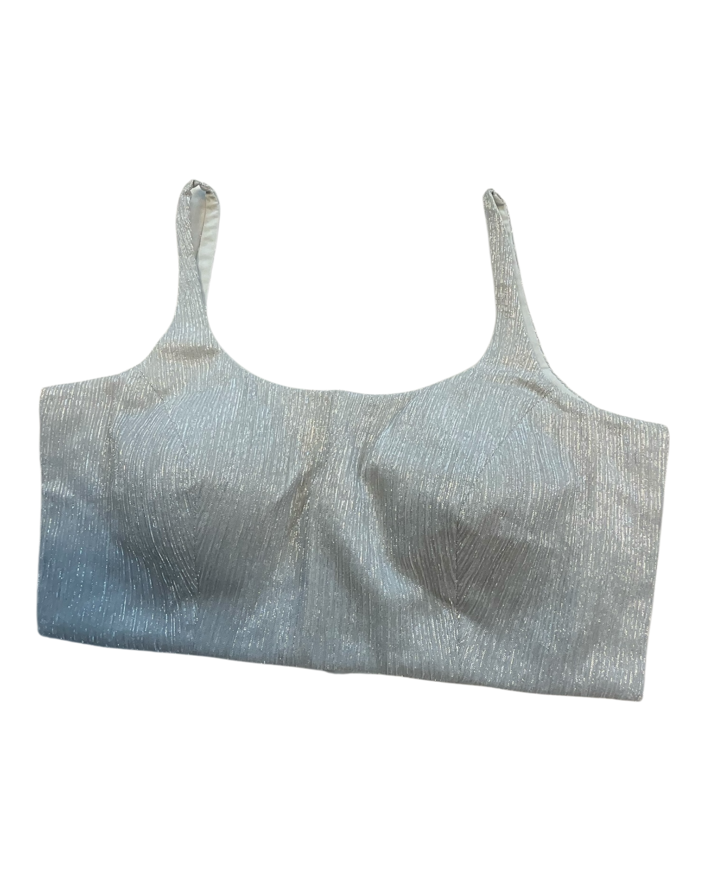 36" / UK 10 - Silver Grey - Rich Designer Saree blouse with cups,  Sleeveless - UK Stock - Quick Delivery - RNK - R931-H