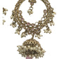 Pink - Large - Antique Finish Traditional Earrings - Bollywood - Weddings - NIR818 C 0724