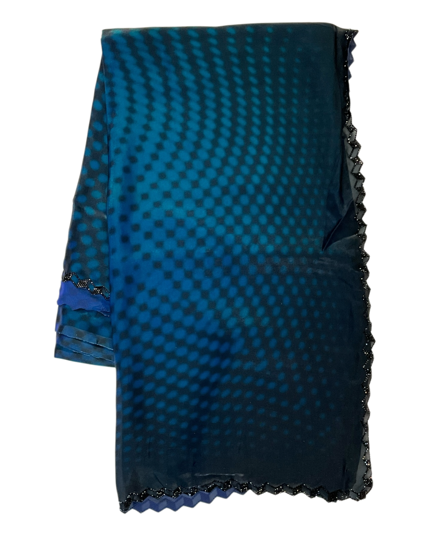 Turquoise Green - Printed Crepe Silky Saree with Blouse Piece - UK stock - 24hr Dispatch - RS2528 VR