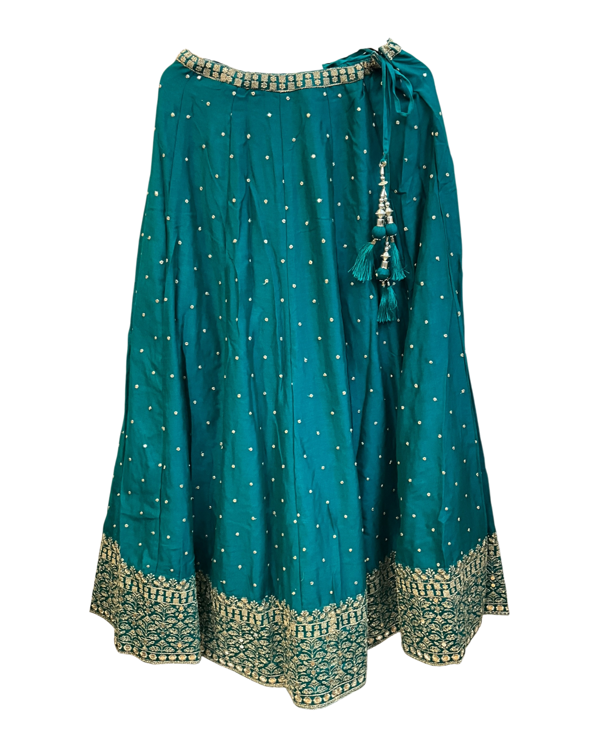 Size UK 12 (38") Jade Green - Lehenga Set - Mehndi / Sangeet / Bridesmaids / Weddings / Garba  - UK Stock - 24h Dispatch - JF524 09TV26
