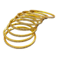Gold Finish - Set of 8 Stone Bangles -  M to XXL - HAN2601 07Ka26
