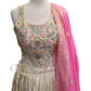 Size 14 / 40" Bust - Cream - Ready Made Lehenga Set - UK Stock - 24h Dispatch - KTC2501 57 TV