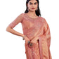 Peach - Chiffon Saree with Fancy Ready made Blouse - SS29006  TT 0624
