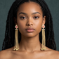 Pink - Medium - Antique Gold Finish Traditional Earrings - Bollywood - Weddings - 15ER679 07P26