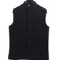 Black - Rich Lucknowi Sequins Mens Waistcoat - Bollywood - KCS4009 VY 0324