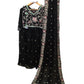 Black - Long Sleeve Blouse, Chiffon Lehenga Set - Weddings , Sangeet,  Henna, Haldi - 24h Dispatch - SWA09 PY 0624